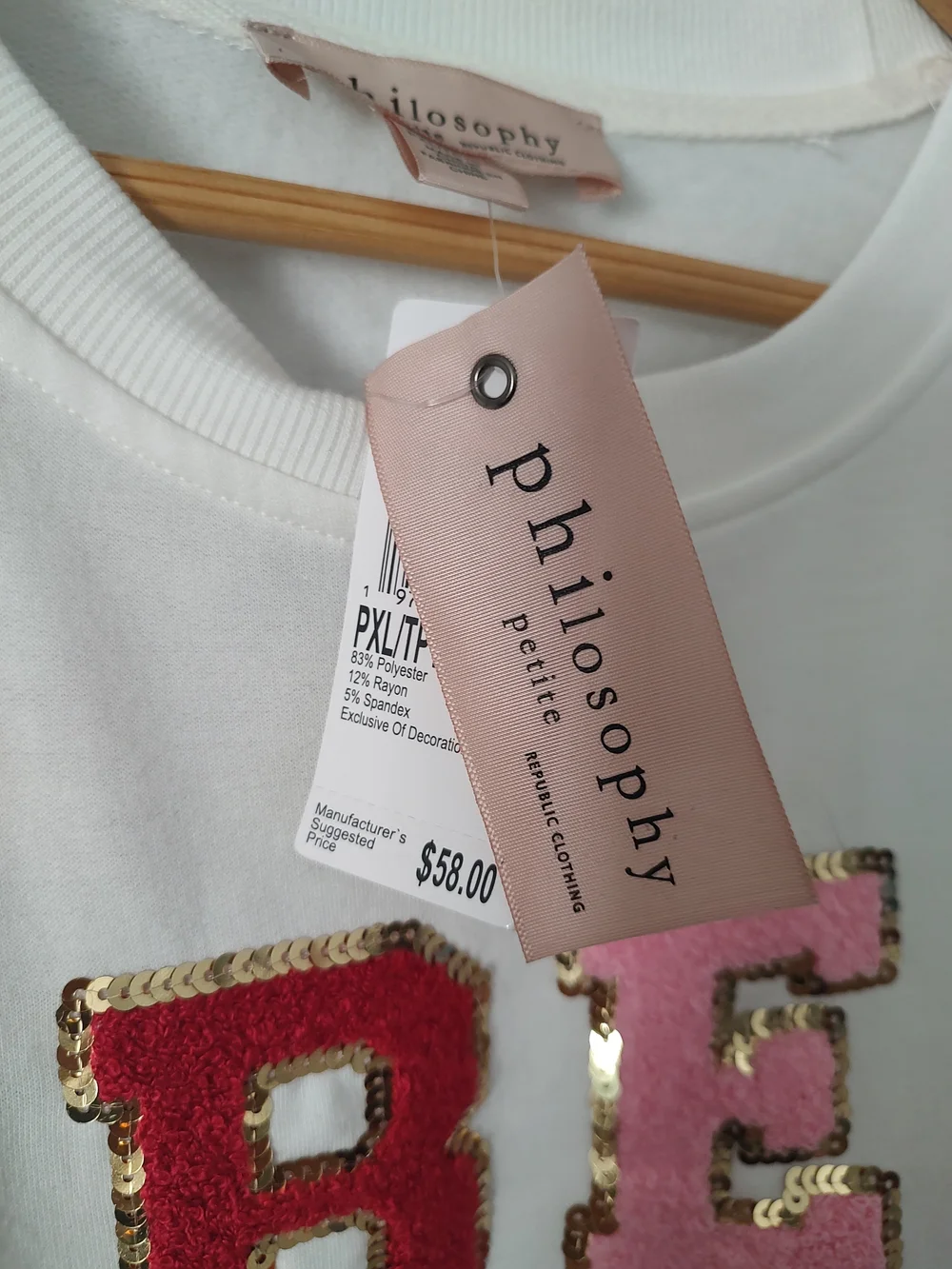 Philosophy white crewneck